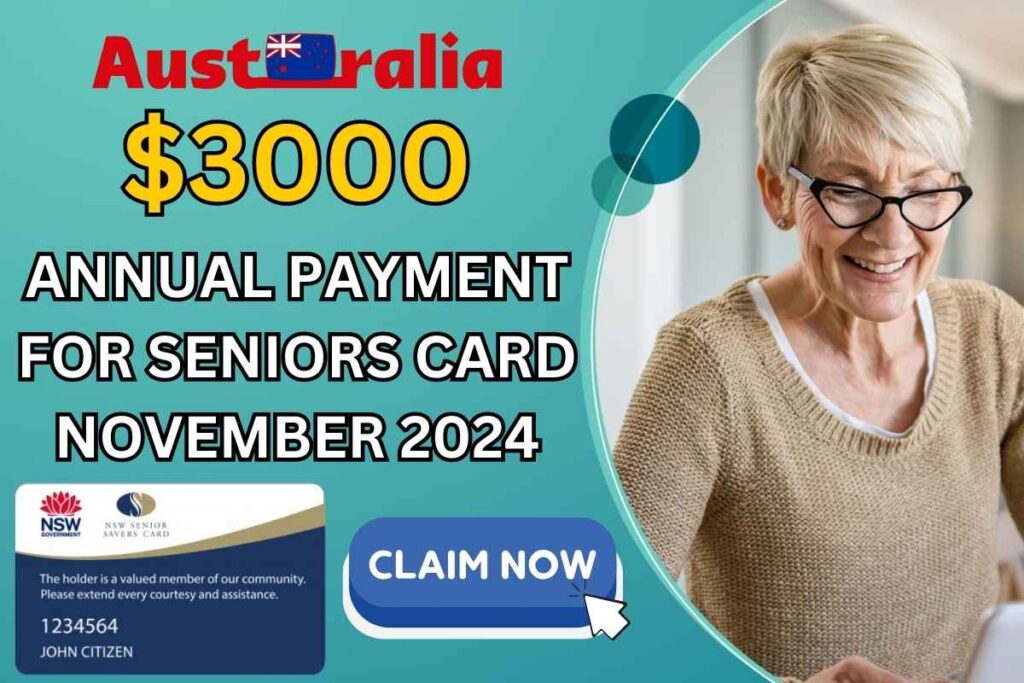 $3000 Annual Payment for Seniors Card